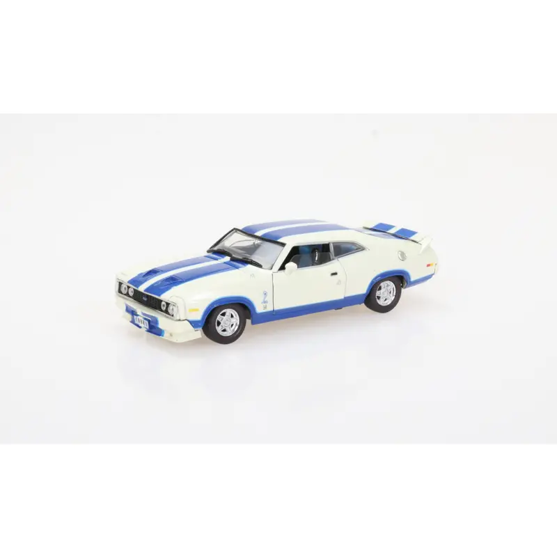 Ford Falcon Xc Cobra Opt' 96 White With Blue Stripes Diecast Model Car 1:32 Scale (Approx. 14–15Cm) Collectible 1