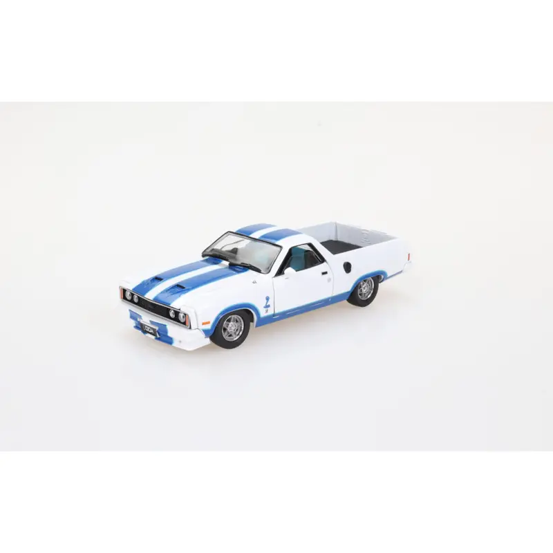 Ford Falcon Xc Cobra Ute White With Blue Stripes Diecast Model Car 1:32 Scale (Approx. 14–15Cm) Collectible 1
