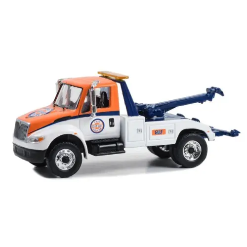 International Durastar Tow Truck Gulf Oil "That Good Gulf Gasoline" Diecast Model Truck 1:64 Scale (Approx. 7Cm) Collectible 1