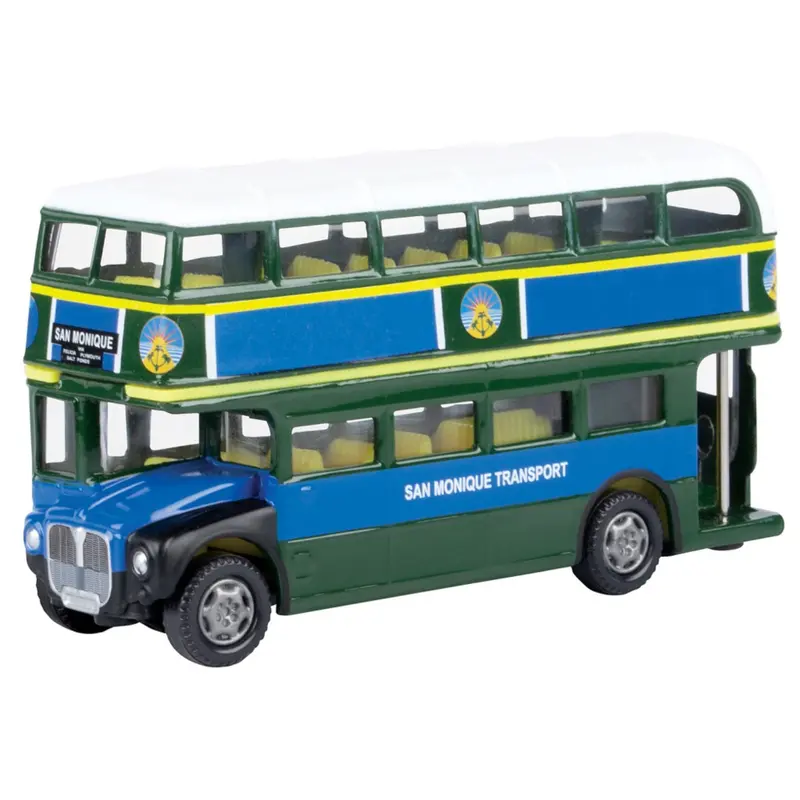 James Bond Double Decker Bus Diecast Model Bus 5" (Approx. 12–13Cm) Collectible 1