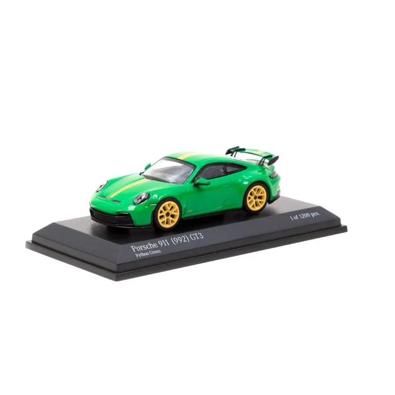 Porsche 911 (992) Gt3 Python Green Mini Champs Diecast Model Car 1:64 Scale (Approx. 7Cm) Collectible 1