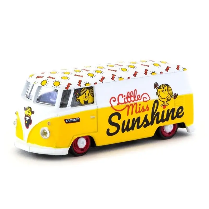 Volkswagen Type Ii (T1) Panel Van Mr. Men Little Miss Sunshine Diecast Model Car 1:64 Scale (Approx. 7Cm) Collectible 1
