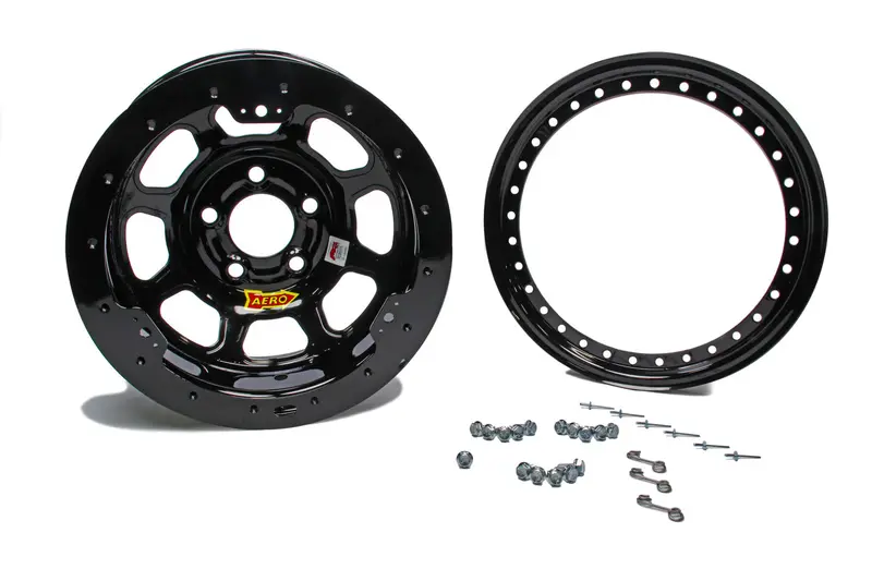 Aero Race Beadlock Wheel – 13X8 Inch, 2-Inch Backspace, Matte Black (33-184220B) 1