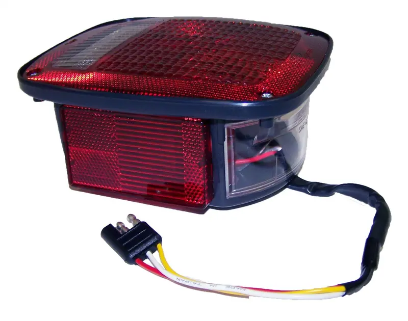Crown Automotive J5758255 Left-Side Jeep Tail Light Assembly – Black Housing With Integrated Side Marker 1