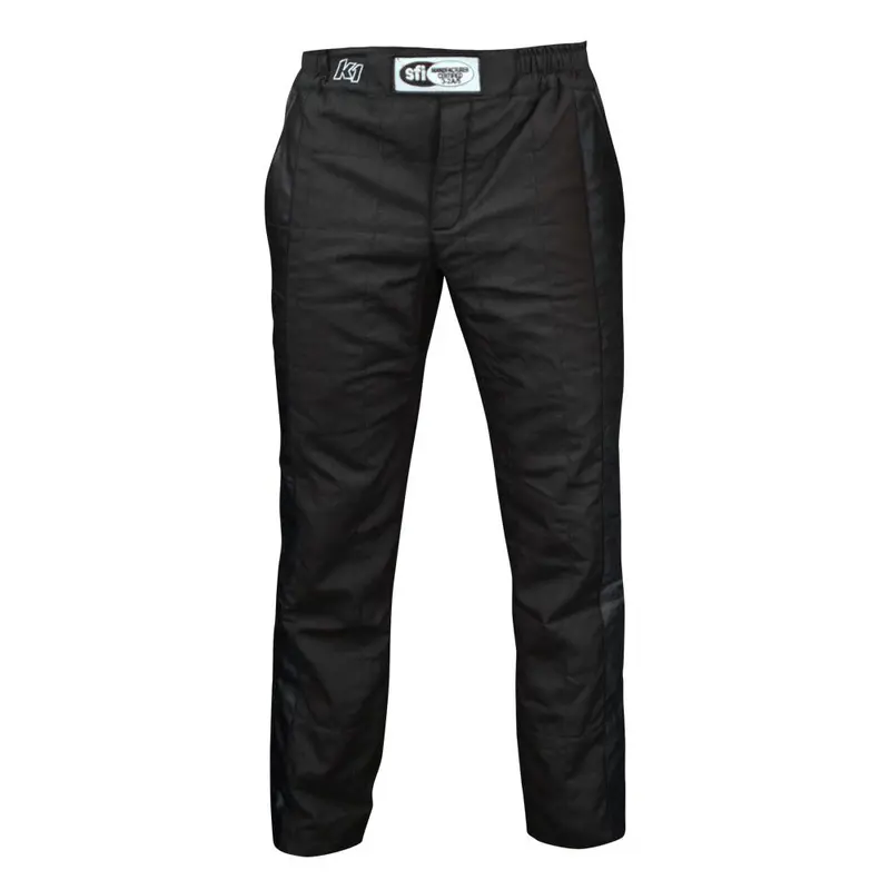 K1 Racegear Sportsman Racing Pants – Black, Large, Nomex®-Blend Fire-Rated Design 1