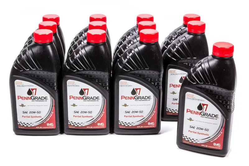 Penngrade 71196-12 20W-50 Racing Motor Oil – Partial Synthetic Formula For High-Stress Applications 1