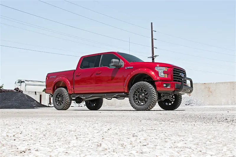 Rough Country Wheel-To-Wheel Nerf Steps With Bed Access – For 2015–2020 Ford F-150 & 2017–2020 F-250 Supercrew (5.5Ft Bed, Rcf1596Cc-6) 1