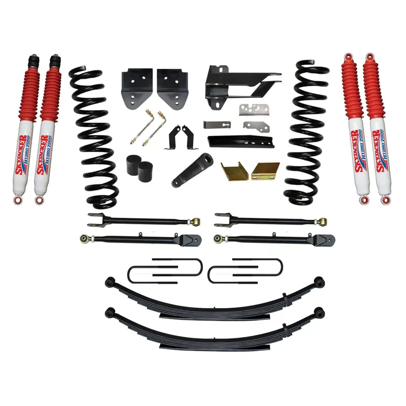 Skyjacker F176524Ks-H 6-Inch Lift Kit For 2017–2019 Ford F-250/F-350 Super Duty Diesel – Includes Coil Springs, Leaf Springs, 4-Link System & Hydro 7000 Shocks 1