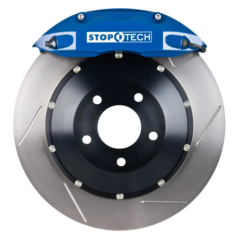Stoptech Big Brake Kit — Front, Blue Calipers With Slotted Two-Piece Rotors 1