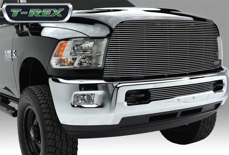 T-Rex 20452 Billet Aluminum Grille – Horizontal Bar Design, Polished Finish, Direct Replacement 1